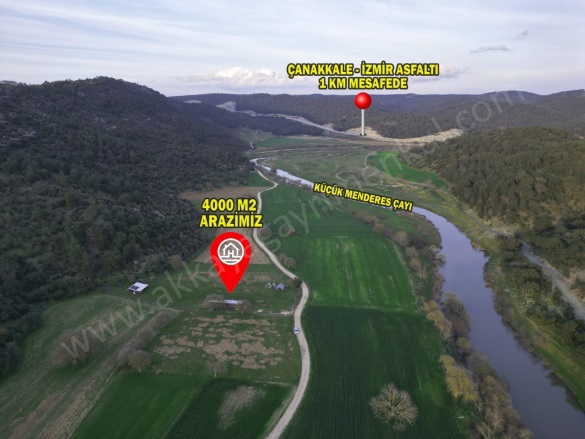 Derbentbaşı Köyü Ezine Satılık Tarla |  4000M2 2.500.000Tl Resim-1