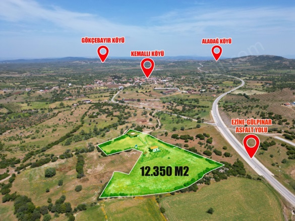 Kemallı Köyü Ezine Satılık Çiftlik |  12350M2 12.700.000Tl Resim-1