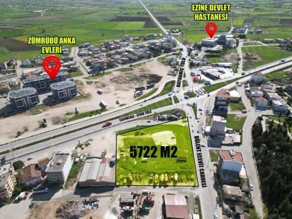 Camikebir Mah. Ezine Satılık Arazi |  5722M2 42.000.000Tl İmarlı  Resim-4