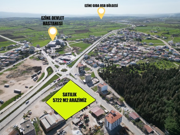 Camikebir Mah. Ezine Satılık Arazi |  5722M2 42.000.000Tl İmarlı  Resim-5