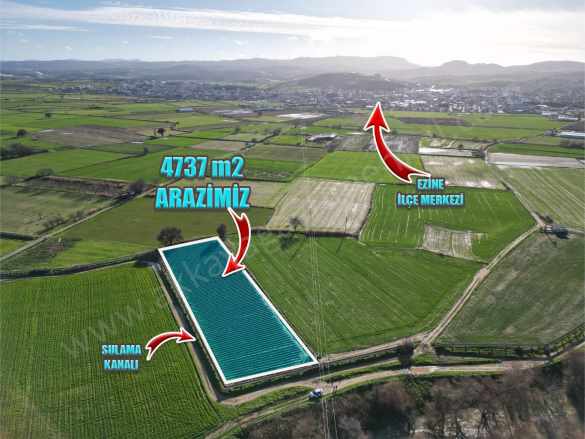 Ezine Seferşah Mahallesinde 4737 M2 Fırsat Satılık Arazi