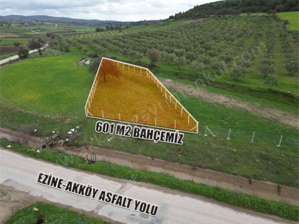 Akköy Köyü Ezine Satılık Tarla |  601M2 1.750.000Tl Resim-1