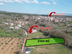 Ezine Akköy Köyü Satılık Tarla 2300 M2