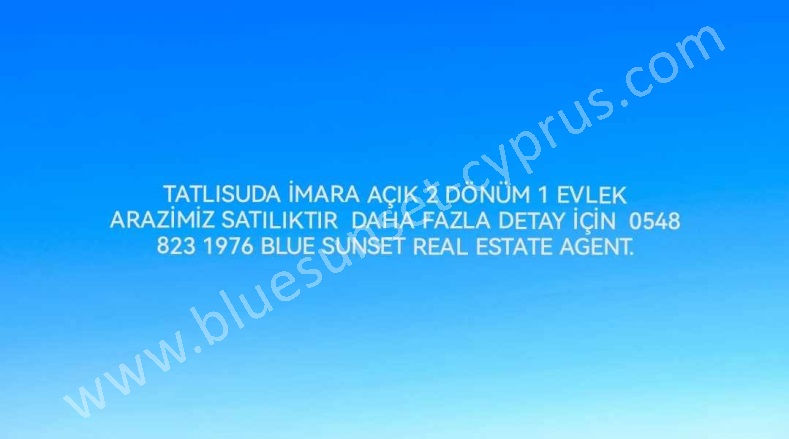 Tatlısu Tatlısu Satılık Tarla |  3010M2 140.000£ İmarlı  Resim-2
