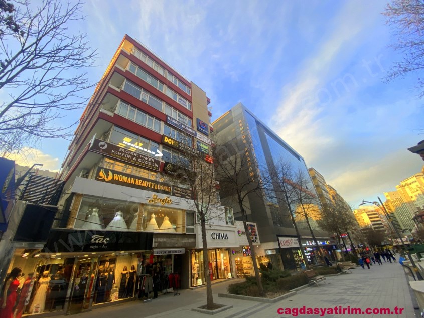 ÇAĞDAŞ TAN KIZILAY İZMİR CAD. ÖN CEPHE KİRALIK 3+1 İŞYERİ