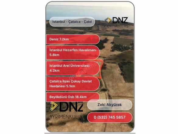 istanbul Çatalca Satılık Tarla Arsa () Çakıl Mah
