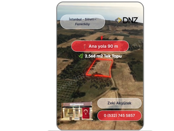 Fener Mah. Silivri Satılık Tarla |  2569M2 5.150.000Tl Resim-2