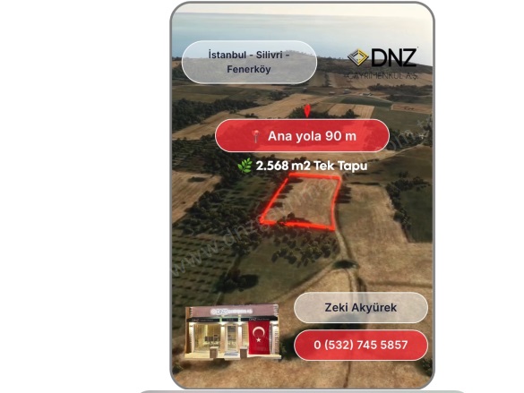 Fener Mah. Silivri Satılık Tarla |  2569M2 5.150.000Tl Resim-5