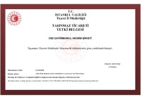 TAŞINMAZ TİCARETİ YETKİ BELGESİ