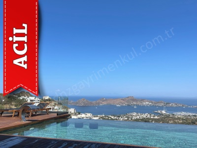 Dnz A Ş Bodrum Yalıkavak Deniz Manzaralı Tek Yetkili 5+1 Acil Satılık Villa Mah