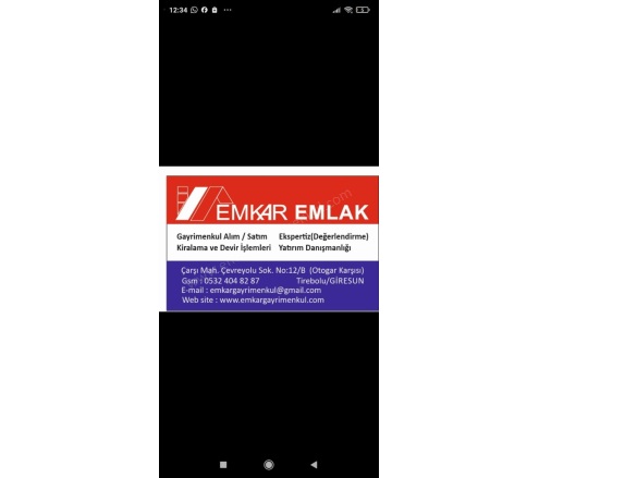 Demirci Mah. Tirebolu Satılık Daire |  2+1 Oda | 85M2 2.300.000Tl  Krediye Uygun  | 1. Kat | Doğalgaz(Kombi) | 1 Banyo | 2 Yatak Odası Resim-3