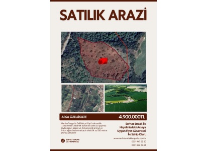 Turgutlu Satılık Tarla Dalbahçe Köyünde 7342M2 Zeytinlik Mah