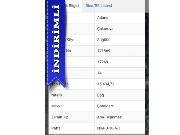 Söğütlü Mah. Çukurova Satılık Arsa |  15500M2 16.750.000Tl İmarlı  Resim-2