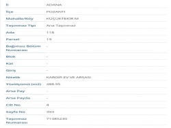 Pozantı Akçatekir Mah. Satılık Yazlık 500 M2