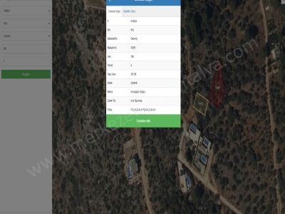 Kaş Gelemiş 2 Adet Satılık Tarla Villa Arsası Mah