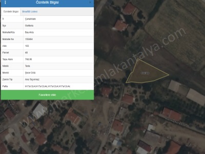 1299983641 Çanakkale Gelibolu Satırlık Satılık Tarla Bayırköy Köyü