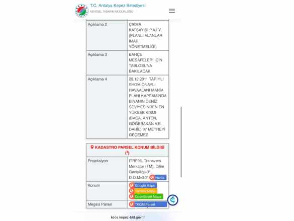 Antalya Kepez Altınova Orta Mh Fırsat Kat Karşılığı Satılık Arsa Mah