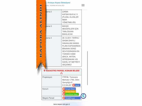 Antalya Kepez Altınova Orta Mh Fırsat Kat Karşılığı Satılık Arsa Mah