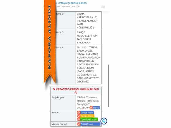 Antalya Kepez Altınova Orta Mahallede Fırsat Kat Katşılığı Arsa Satılık Karşılığı