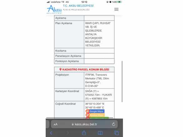 Antalya Aksu Güzelyurtda Fırsat Kat Karşılığı Satılık Arsa Güzelyurt Mah