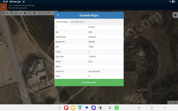 Güzelyurt Mahallesi %48 ile Satılık Kat Karşılığı Arsa Aksu