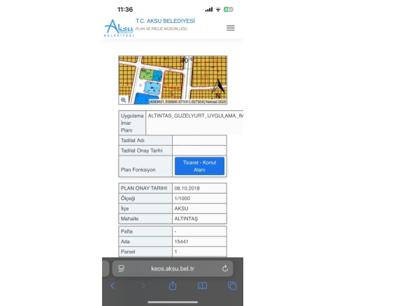 Altıntaş Mah. Aksu Satılık Kat Karşılığı Arsa |  13177M2 1Tl İmarlı  Resim-5