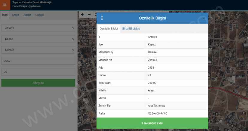 Demirel De Kat Karşılığı Ticari+Konut 700M2 Satılık Arsa Kepez Mah