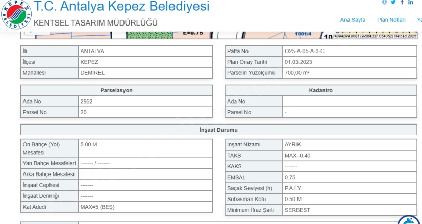Demirel Mah. Kepez Satılık Arsa | 1Tl Resim-3