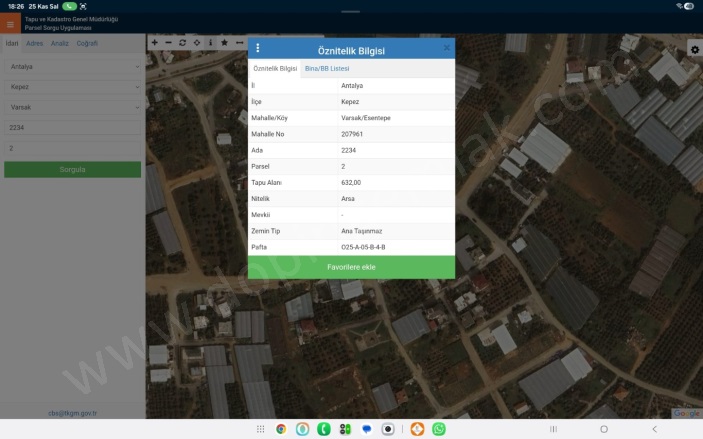 Esentepe Mah. Kepez Satılık Kat Karşılığı Arsa |  632M2 1Tl Resim-1