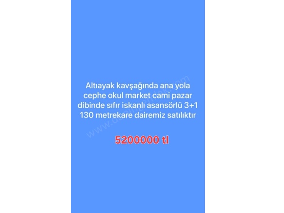 Altıayak Mah. Kepez Satılık Daire | 5.000.000Tl Resim-1