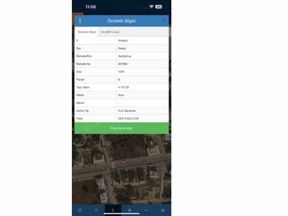 Antalya Kepez Aydoğmuş 4137 M2 %45 Oranla Kat Karşılığı Satılık Arsa Mah