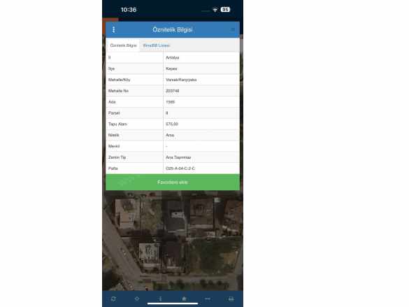 Antlya Kepez Karşıyaka 575 M2 %50 Oranla Kat Karşılığı Satılık Arsa Mah