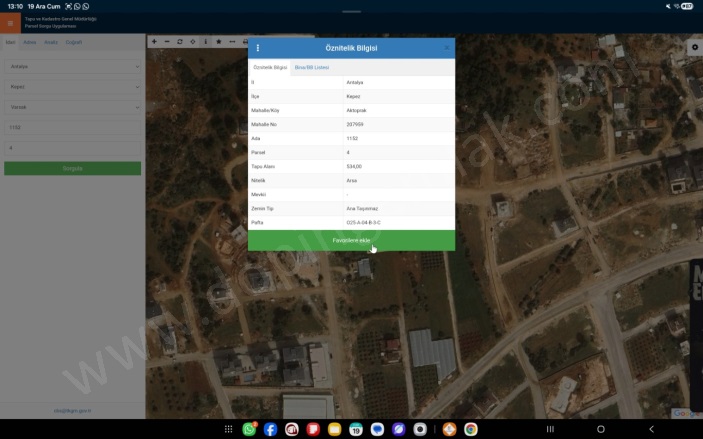 Aktoprak Mah. Kepez Satılık Arsa |  534M2 9.500.000Tl İmarlı  Resim-1