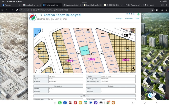 Aydoğmuş Mah. Kepez Satılık Arsa |  492M2 9.500.000Tl İmarlı  Resim-2