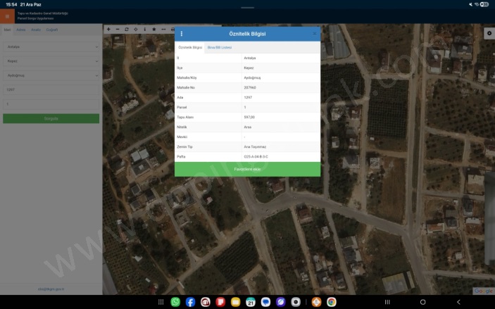 Aydoğmuş Mah. Kepez Satılık Arsa |  597M2 12.000.000Tl İmarlı  Resim-1