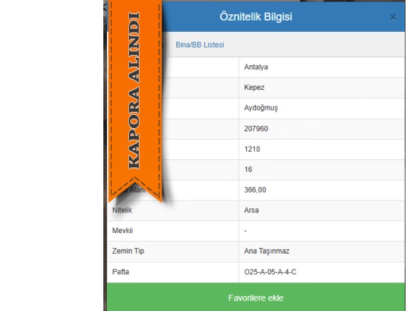 Aydoğmuş Mah. Kepez Satılık Arsa |  366M2 6.500.000Tl Resim-1