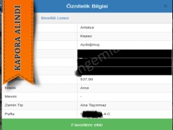 Kepez Aydoğmuş Mah. Satılık Kat Karşılığı Arsa