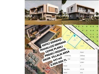 Antalya Kepez Odabaşında 441M2 Satılık Arsa Villa Sı Odabaşı Mah