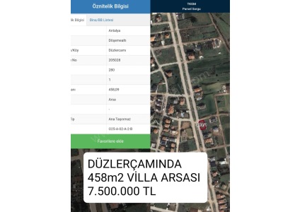 Antalya Döşemealtı Düzlerçamı Satılık Arsa Villa Sı Mah