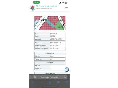 Antalya Kepez Altınova Sinan Mahallesinde Kat Karşılığı %50 Satılık Arsa Aksu Altıntaş Mah