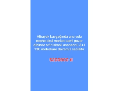 Satılık Daire Altıayak Kavşağı 3+1 Antalya Kepez Mah