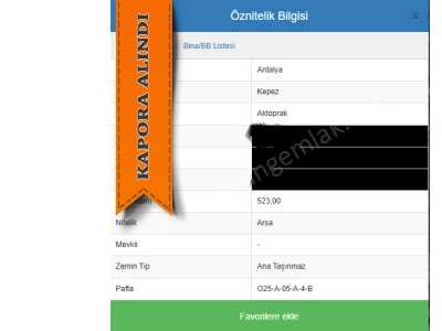 Aktoprak Mahallesinde Mükemmel Lokasyon 523 M2 %50 Oranla Kat Karşılığı Satılık Arsa Kepez Mah