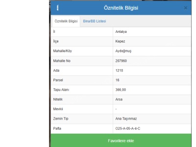 Kepez Aydoğmuşta Satılık Arsa Aydoğmuş Mah