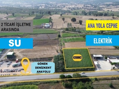 Ana Yol Üzeri Ticariye Uygun Satılık Tarla Balıkesir Gönen Hasanbey Mah