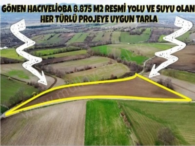 Hacıveliobada Her Projeye Uygun 8 875 M2 Satılık Tarla Gönen Hacıvelioba Mah