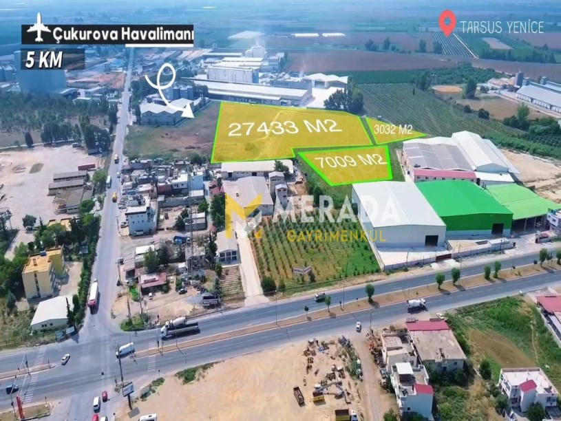  MERSİN ADANA YOLUNDA HAVAALANI CİVARI SANAYİ İMARLI