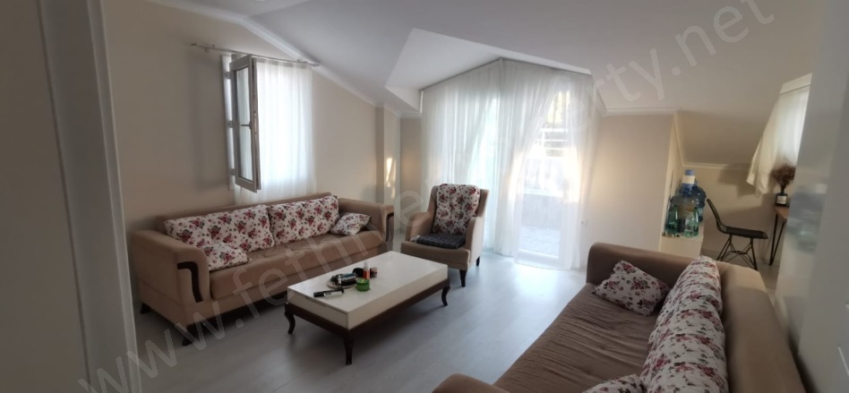 Pazaryeri Mah. Fethiye Kiralık Daire |  2+1 Oda | 85M2 Yıllık 22.000Tl Eşyalı  | Çatı Katı | Klima | 1 Banyo | 2 Yatak Odası Resim-1