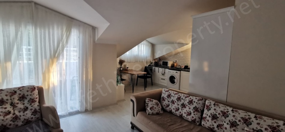 Pazaryeri Mah. Fethiye Kiralık Daire |  2+1 Oda | 85M2 Yıllık 22.000Tl Eşyalı  | Çatı Katı | Klima | 1 Banyo | 2 Yatak Odası Resim-5