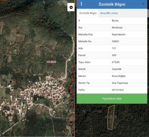 Kaymakoba Mah. Mudanya Satılık Tarla |  673M2 1.000.000Tl Resim-2