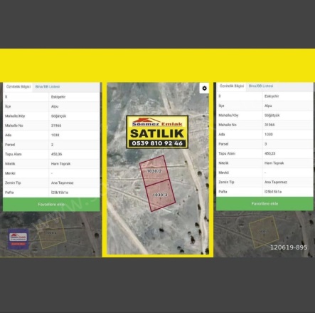 Söğütçük Mah. Alpu Satılık Arsa |  450M2 575.000Tl İmarlı  Resim-3